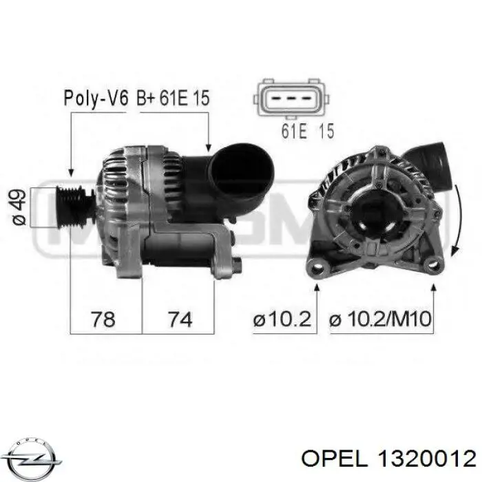 1320012 Opel grelha do radiador