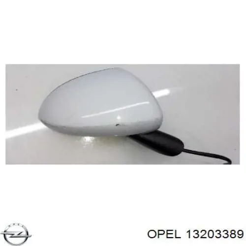 13203389 Opel espelho de retrovisão direito