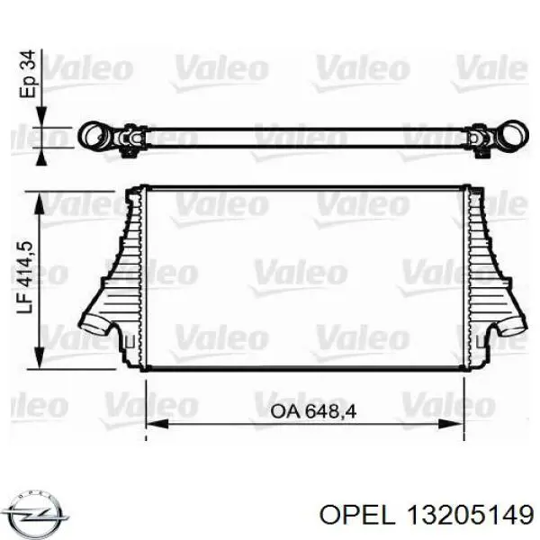 Система охлаждения наддувочного воздуха Opel 13205149 цена, от 152.93 USD
