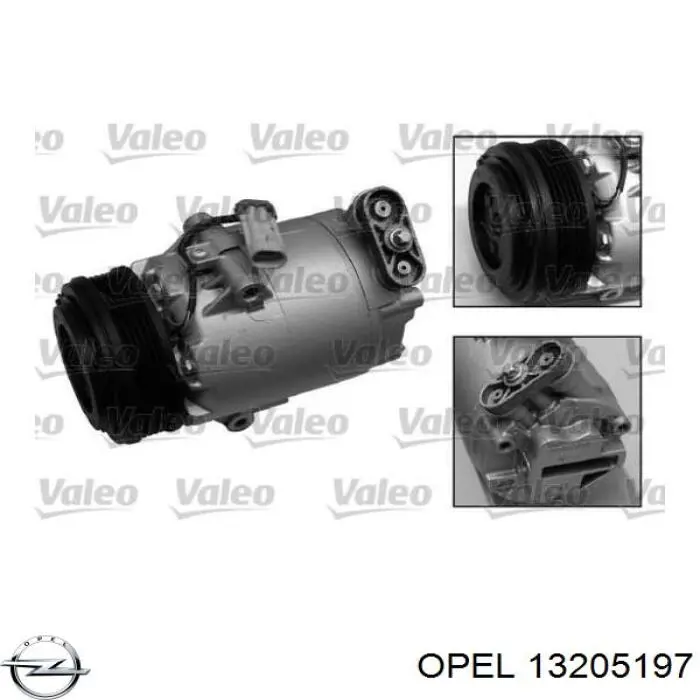 13205197 Opel compressor de aparelho de ar condicionado