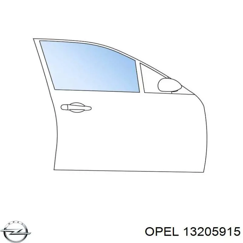 5161322 Opel стекло двери передней правой