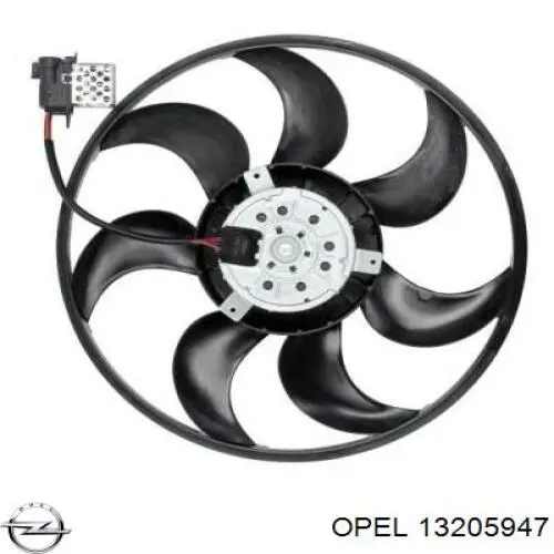 Купить 13205947 Opel Электровентилятор охлаждения в сборе (мотор+крыльчатка)