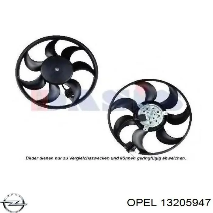 Электровентилятор охлаждения 13205947 Opel