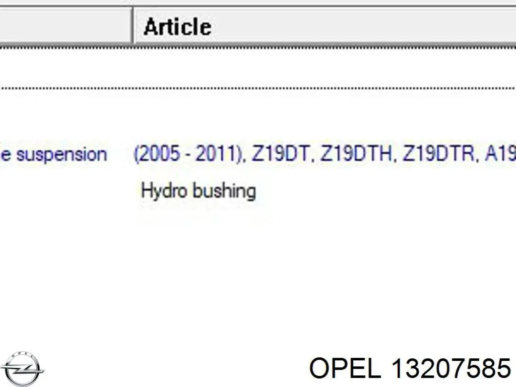 13207585 Opel Подушка (опора) двигателя, левая