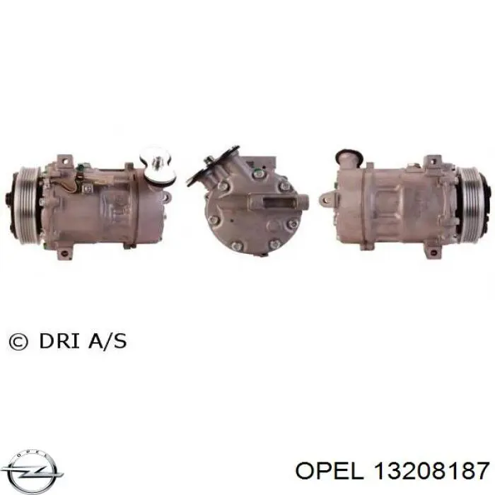 Компрессор системы кондиционирования Opel 13208187 цена, от 316.31 USD