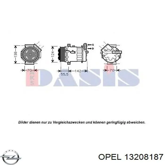 Купить 13208187 Opel Компрессор климатической установки