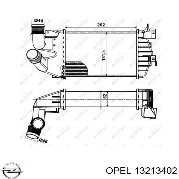 Система охлаждения наддувочного воздуха Opel 13213402 цена, от 71.32 USD