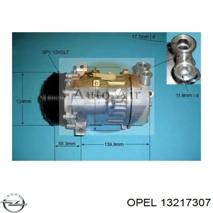 Купить 13217307 Opel Компрессор климатической установки