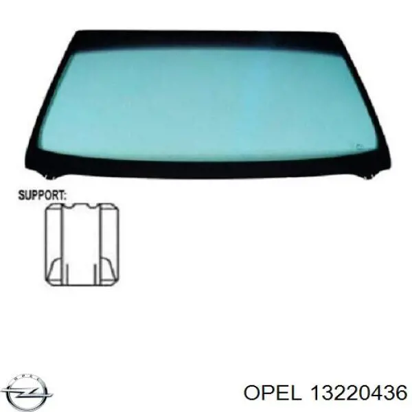13220436 Opel стекло лобовое