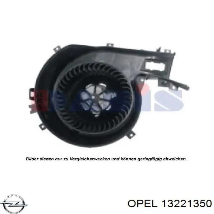 13221350 Opel ventilador elétrico de aparelho de ar condicionado montado (motor + roda de aletas)