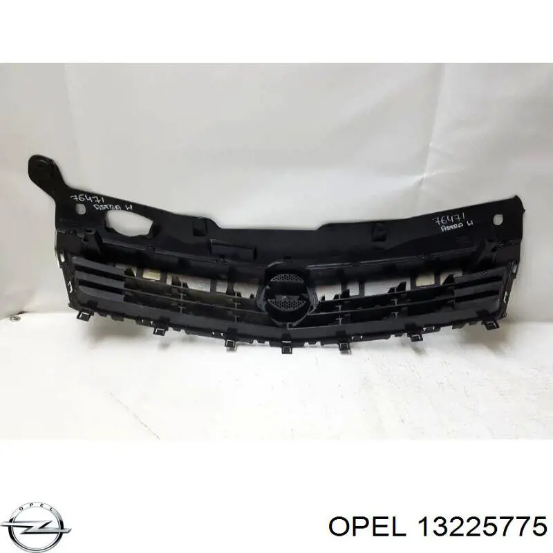 Grelha do radiador 13241967 Opel