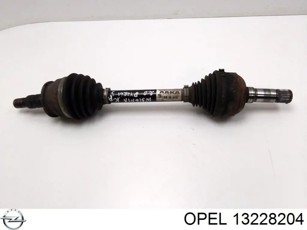 Полуось (привод) передняя левая Opel 13228204