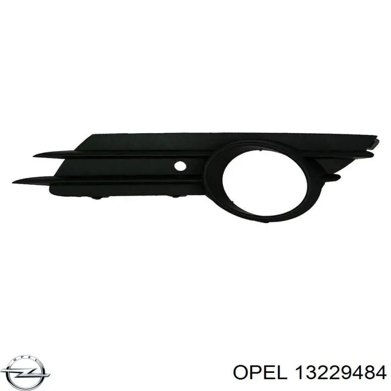 13229484 Opel заглушка (решетка противотуманных фар бампера переднего левая)