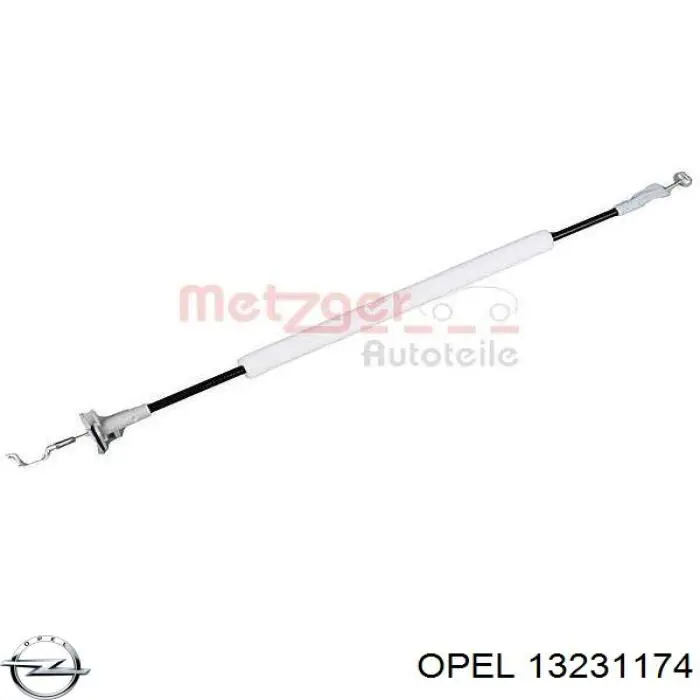 13231174 Opel трос (тяга открывания замка двери передней)