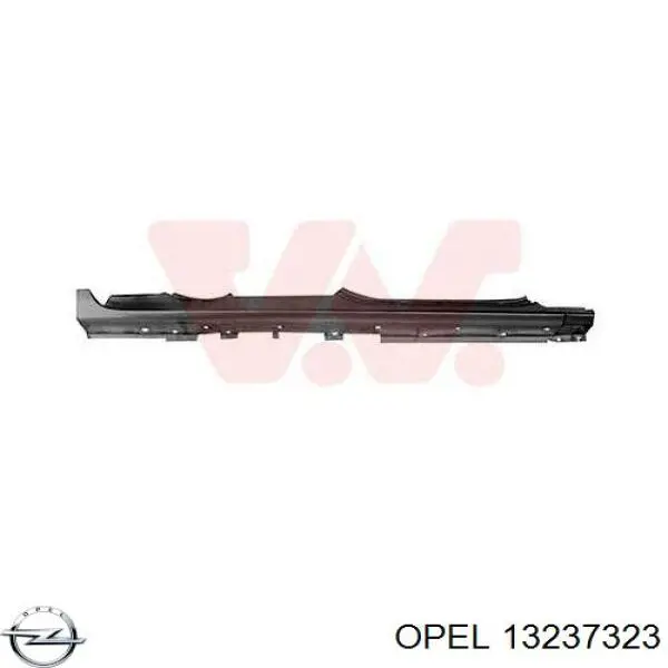 Облицовка порога, правая Opel 13237323 цена, от 95.64 USD