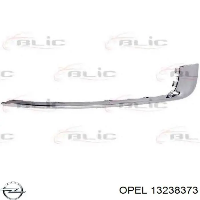 13238373 Opel moldura direita de grelha do pára-choque dianteiro