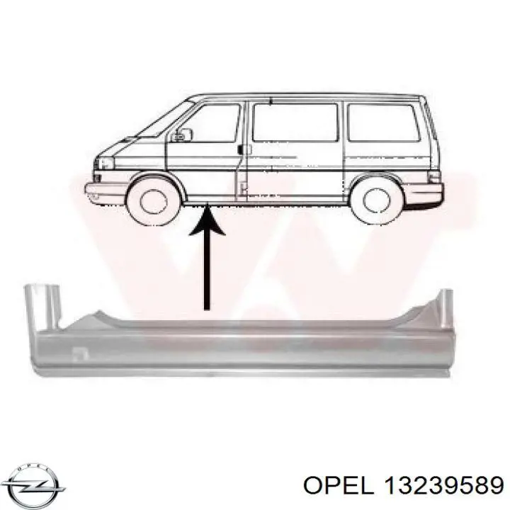 Порог внешний правый General Motors 13239589 цена, от 89.77 USD