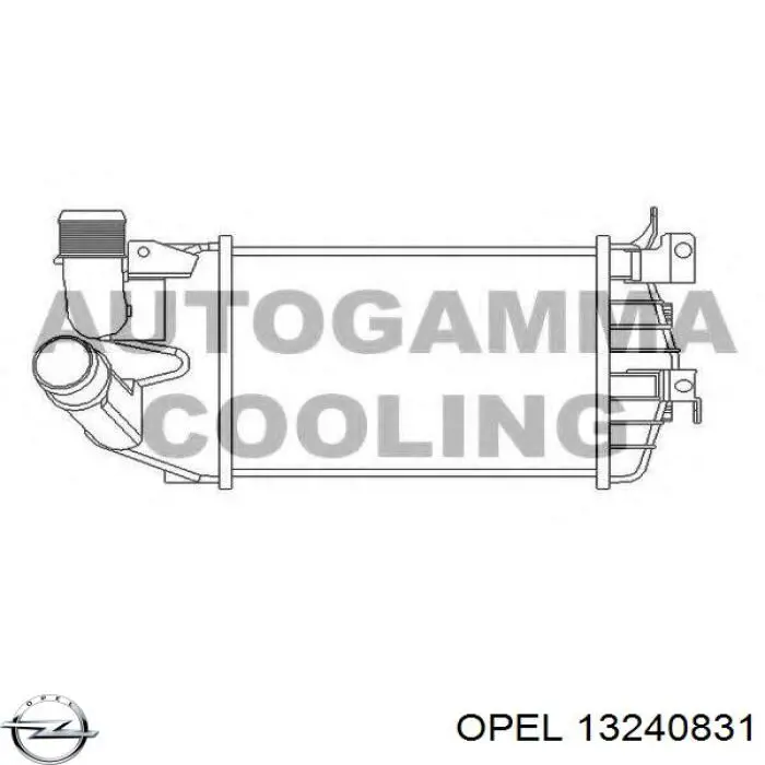 Радиатор интеркуллера Opel 13240831