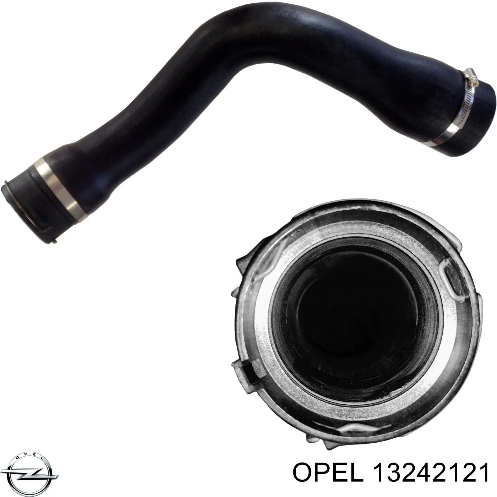 13242121 Opel шланг (патрубок интеркуллера левый)