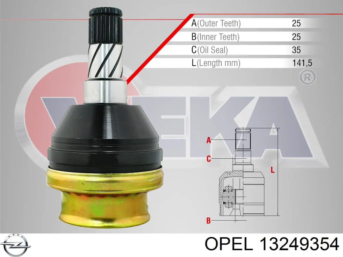 13249354 Opel mangueira (cano derivado inferior do radiador de esfriamento)