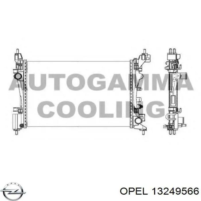 Радиатор охлаждения двигателя Opel 13249566 цена, от 64.90 USD