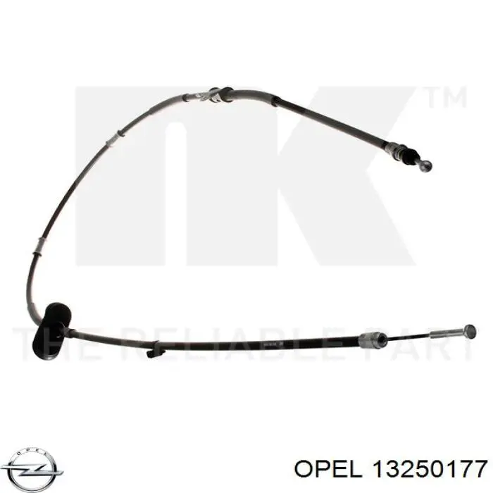 13250177 Opel трос ручного тормоза задний правый/левый