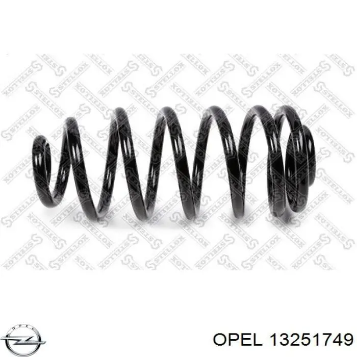 Muelle de suspensión eje trasero 13251749 Opel