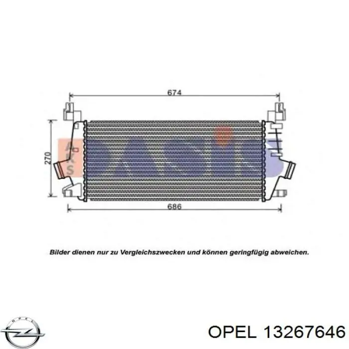 Интеркулер 13267646 Opel