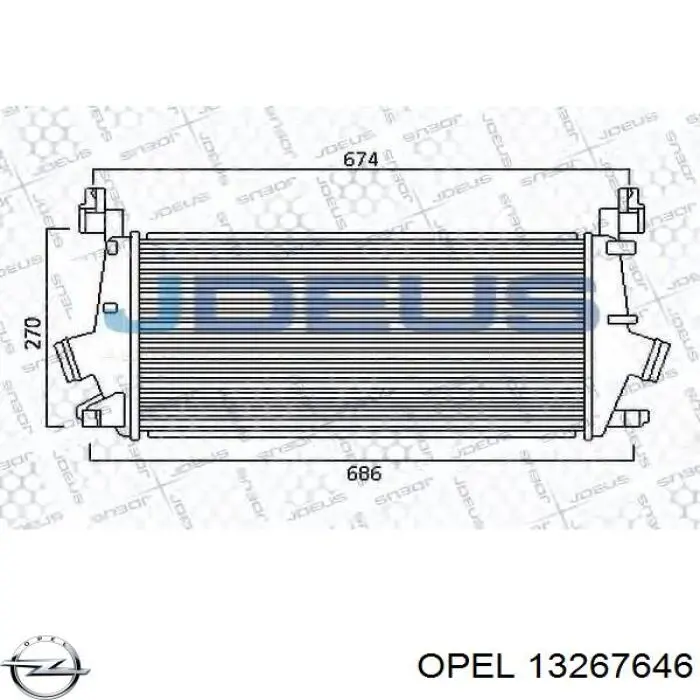 Купить 13267646 Opel Интеркулер