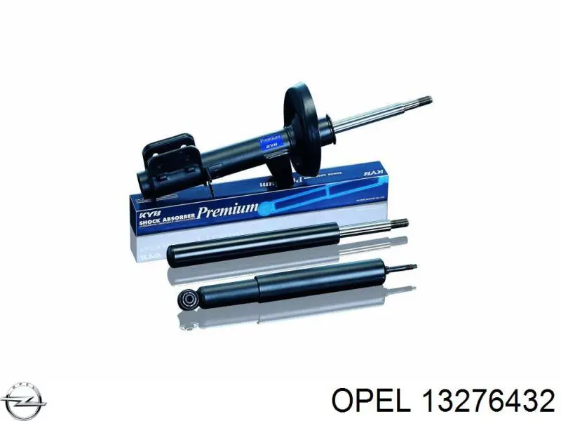 13276432 Opel pára-choque (grade de proteção de amortecedor traseiro + bota de proteção)