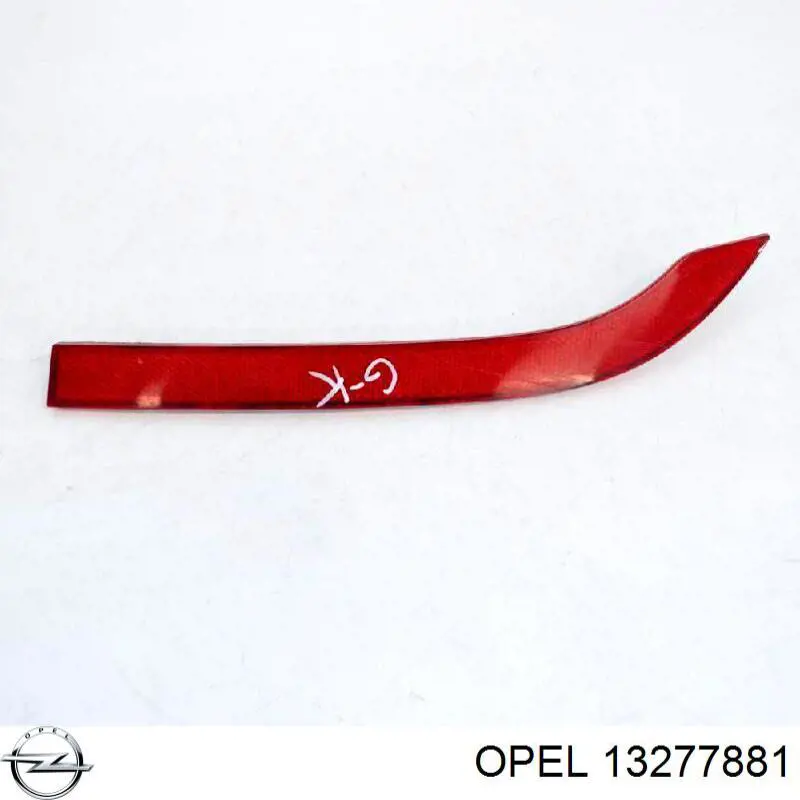 Левый отражатель заднего бампера Opel 13277881 цена, от 23.11 USD
