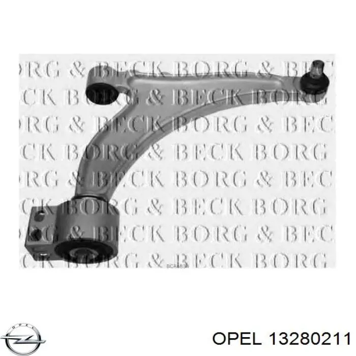 13280211 Opel рычаг передней подвески нижний правый