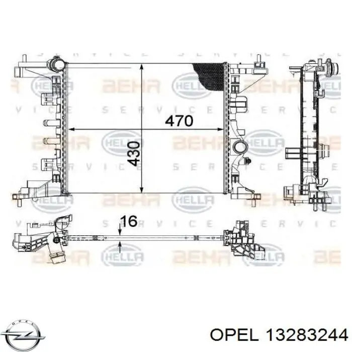 13283244 Opel Радиатор основной