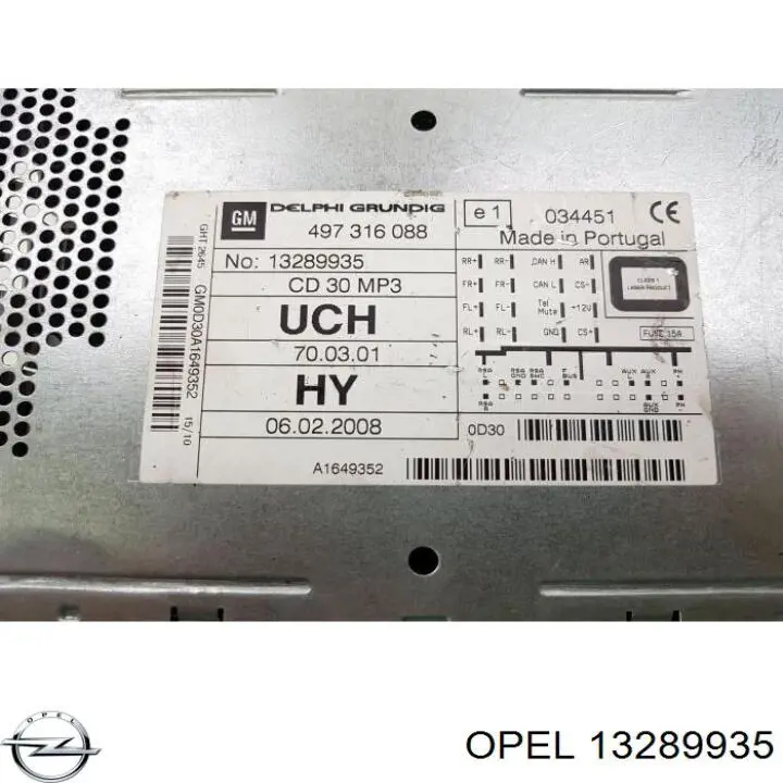 13289935 Opel 