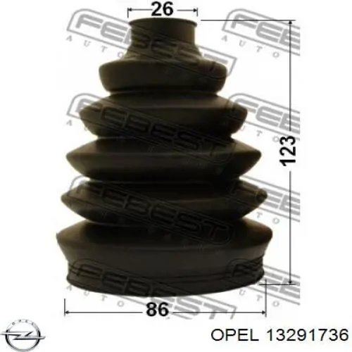 Чехол шруса Opel 13291736 цена, от 11.72 USD