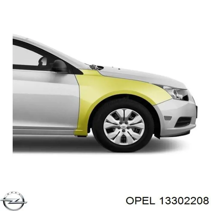 Крыло переднее правое 13302208 Opel