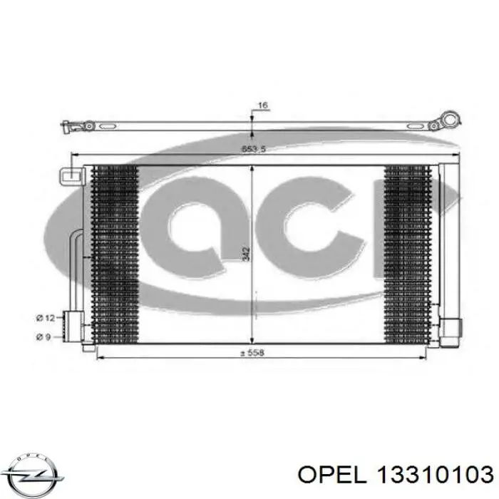 Конденсатор кондиционера Opel 13310103 цена, от 66.20 USD