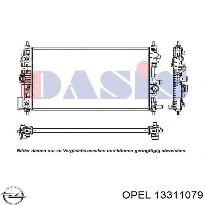 Радиатор охлаждения двигателя Opel 13311079 цена, от 94.46 USD