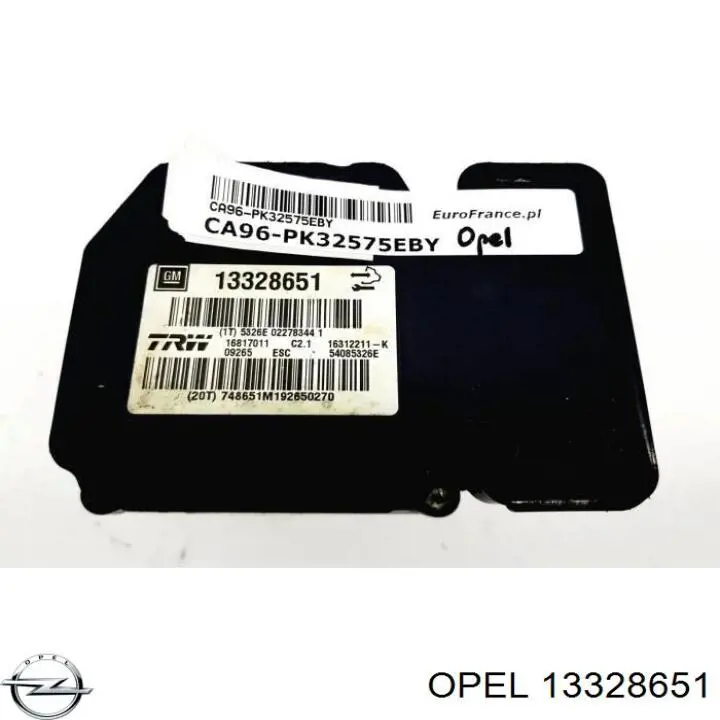 Unidade hidráulico de controlo ABS para Opel Insignia A G09