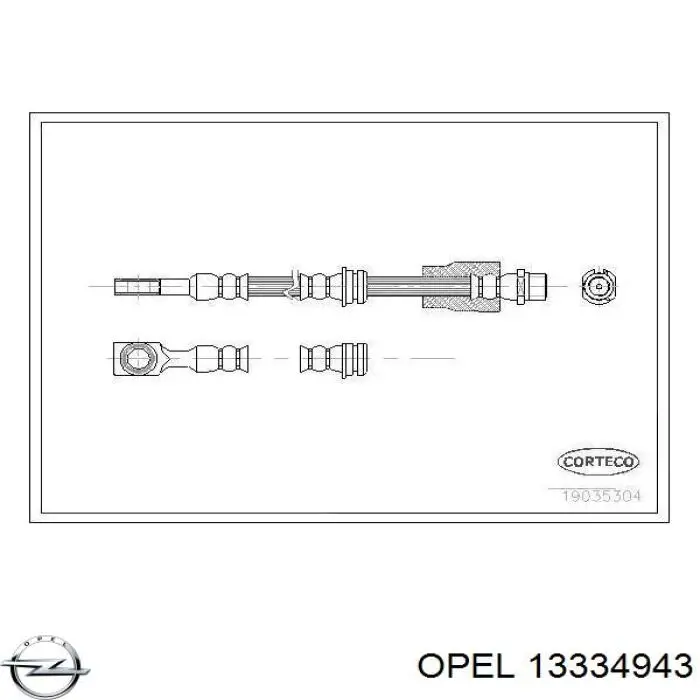Купить 13334943 Opel Шланг тормозной передний