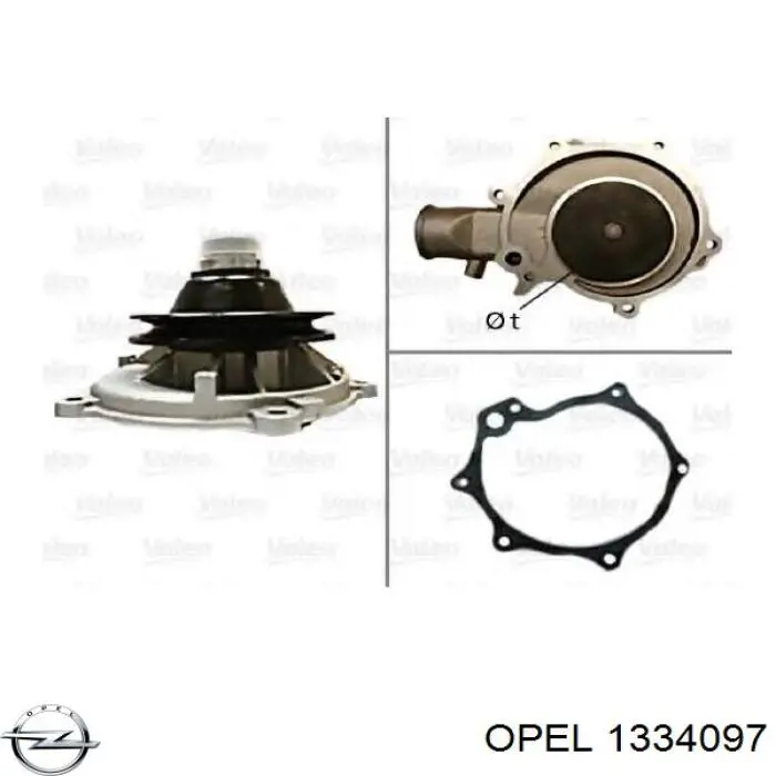 1334097 Opel Насос водяной
