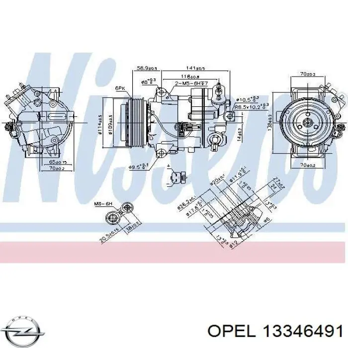 Купить 13346491 Opel Компрессор климатической установки