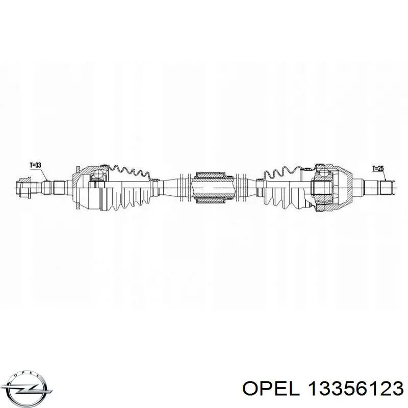 Правая полуось 5374044 Opel