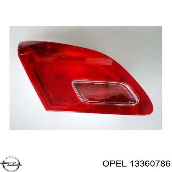 Фонарь задний левый внутренний 13360786 Opel