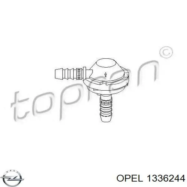 1336244 Opel Патрубок радиатора охлаждения нижний