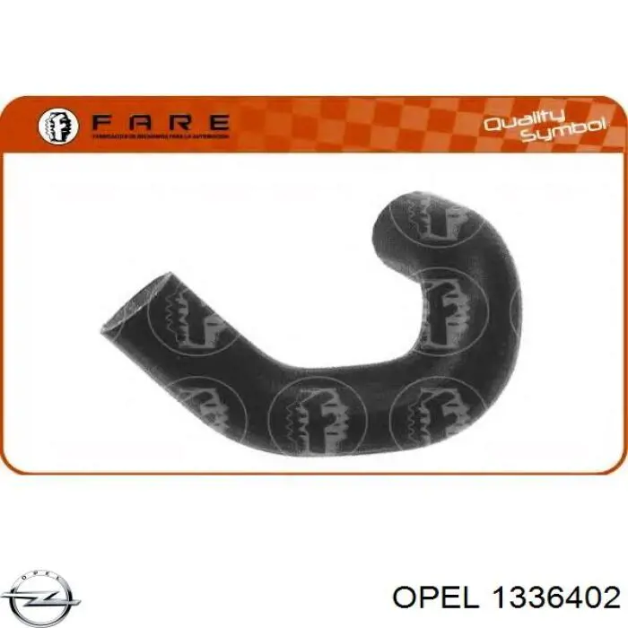 1336402 Opel шланг (патрубок радиатора охлаждения верхний)
