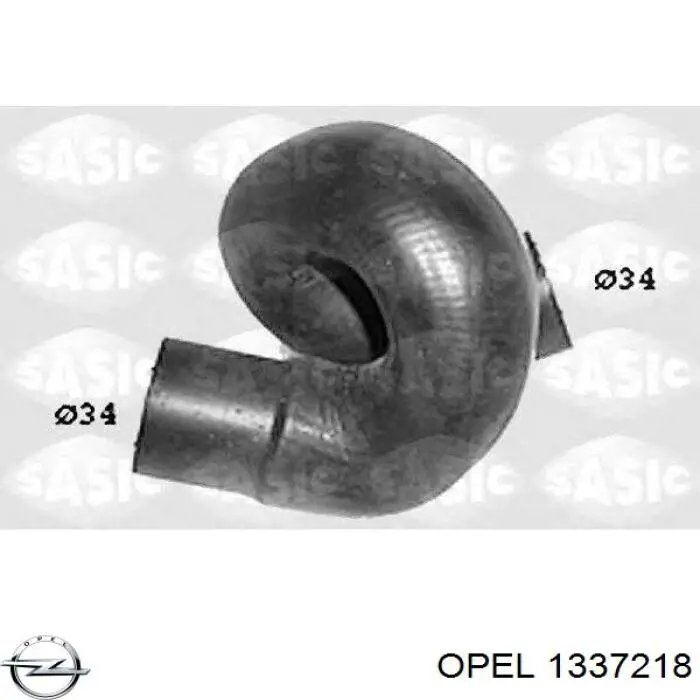 1337218 Opel шланг (патрубок радиатора охлаждения верхний)