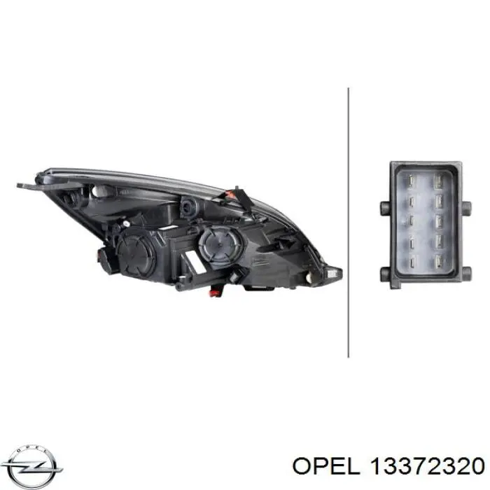 13372320 Opel Фара передняя правая