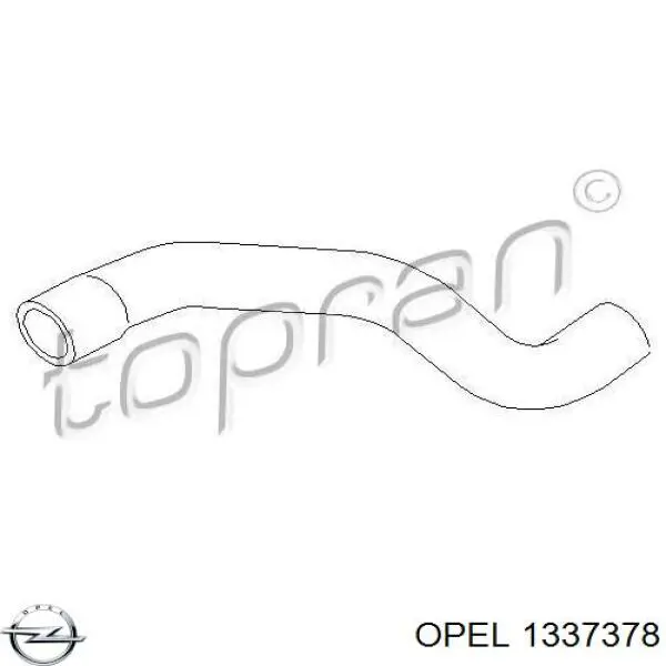 1337378 Opel шланг (патрубок радиатора охлаждения нижний)
