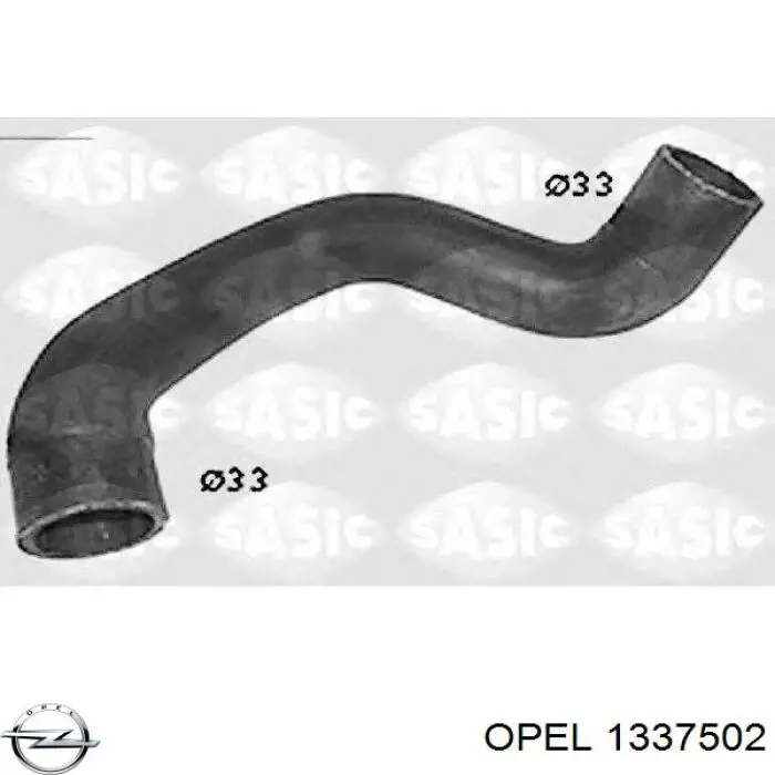 1337502 Opel шланг (патрубок радиатора охлаждения нижний)